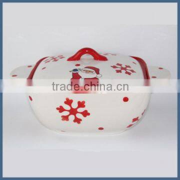 Christmas series products ceramic milk pot soup pot