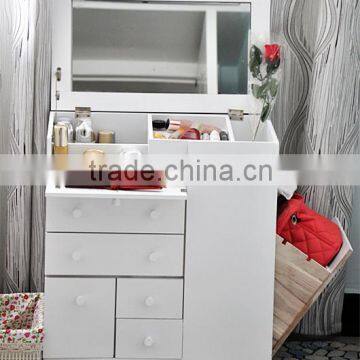 Wood Dressing Table with Drawers