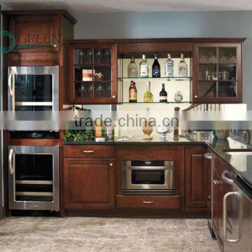 New style luxurious style solid wooden kitchen cabinets