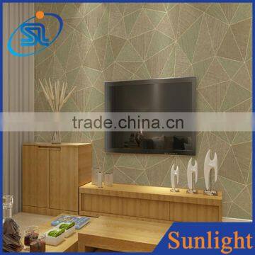 modern simple 3D pvc wallpaper irregular triangular pattern wallpaper for TV background