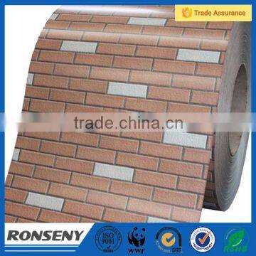 Building material prepainted galvanized steel coil Brick/Wood/grain ppgi roofing sheet