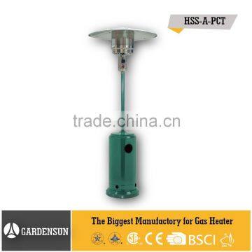 Stand-up patio heater powder coating with table