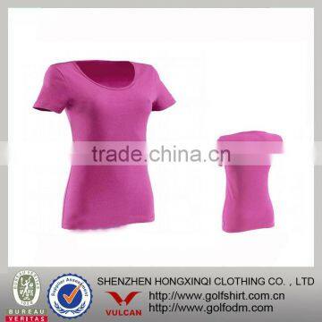 2013 High Quality Pima Cotton Short Sleeve Casual Ladies T-Shirts