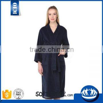 china supplier Custom-logo plush bathrobe