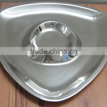 Stainless Steel Chip & Dip Plate