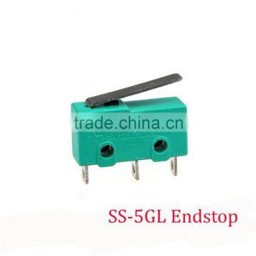 3D Printer Accessories 10pcs/set KW4-3Z-3 Straight Shank Micro Switch Limit Switch 250V5A SS-5GL Endstop Green