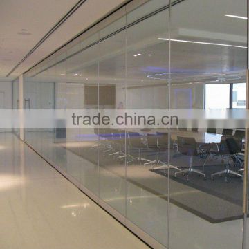 Office clear glass partition wall YG-P030