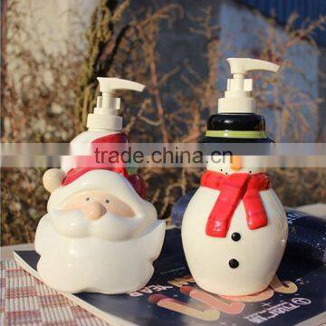 ceramic christmas snowman soap dispenser