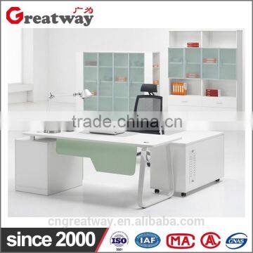 New modern executive office desk /wood veneer office table/wooden office ceo furniture accessories(QE-29L-2)