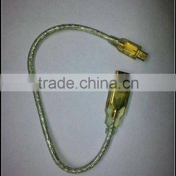 gold plated mini to standard usb cable