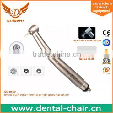 Titanium handpiece handle four water spray torque dental handpiece