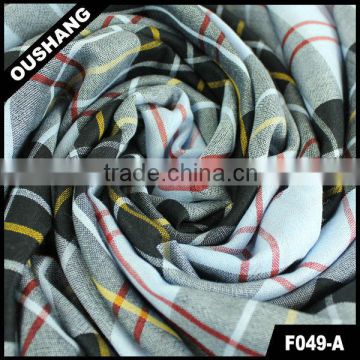 F049-A Tartan Scarves Shawls Modal Fiber Scarf