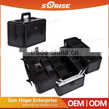 Sunrise Professional Barber High Quality Factory Custom Empty Makeup Cosmetic Barber Case and Box