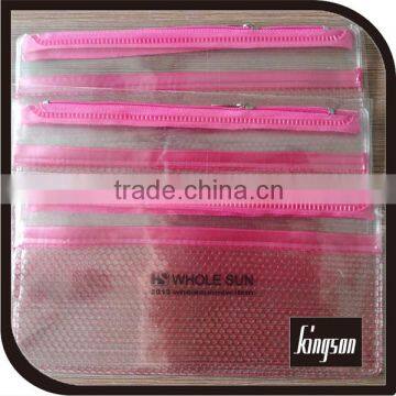 colorful pvc net zipper bag