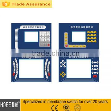 custom type color membrane panel graphic overlay