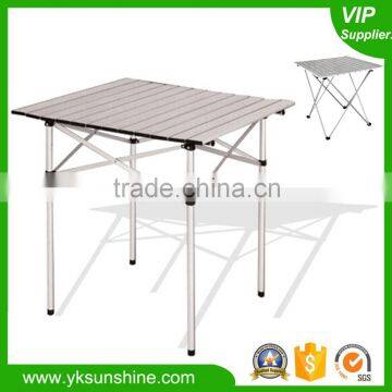 Outdoor camping aluminum folding picnic table.