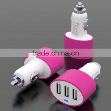 High quality 4.2A output 3 USB ports universal car charger with CE, FCC, RoHS