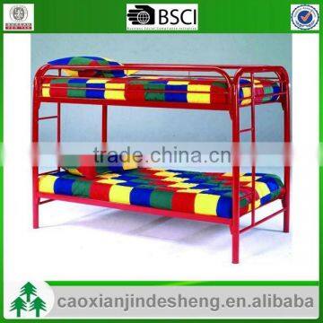 finished by powder coated metal twin over twin bunk bed - Red TT-32