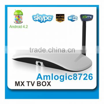 internet android google tv box with skype supporting camera