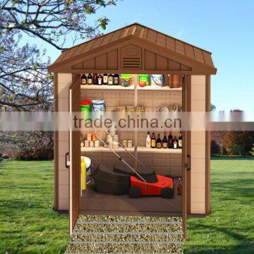 Warranty 5 years UV Resistance HDPE plastic shed