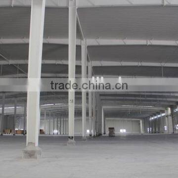 New structural steel frame warehouse construction