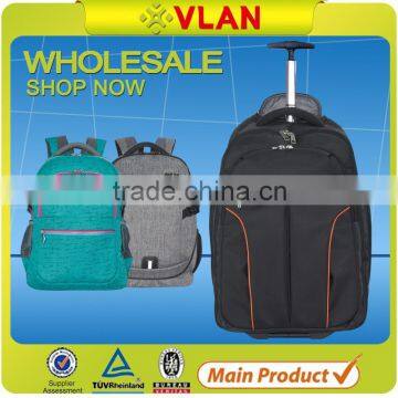 waterproof laptop trolley backpack with wheels