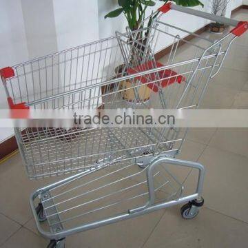 RH-SG080 80L 865*525*960mm 4''PVC Wheel Unfolding Grocery Cart for metal shopping trolley cart