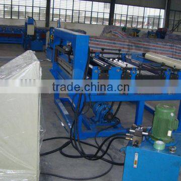 Metal sheet cut to length machine with film covered