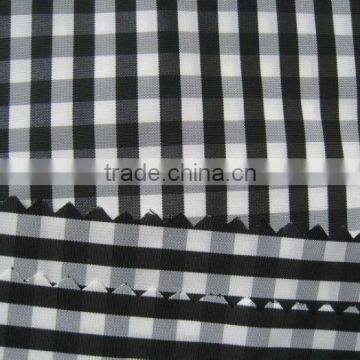 100% polyester check half imitate memory fabric