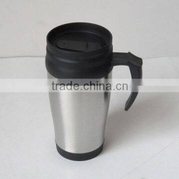 Cheap 450ML Double Wall Plastic Travel Mugs With Handle TV Product