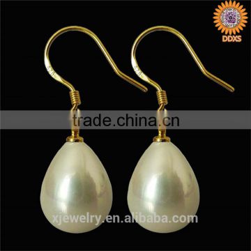 China custom fashion shell pearl earrings luxury artificial pearl earrings