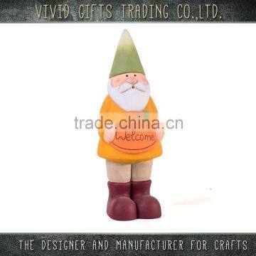 cute dwarf shape custom ceramic 3d decoration for home