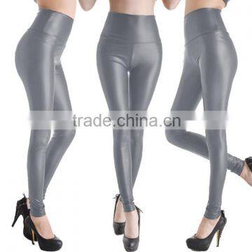 Multicolors Leather Look Fashion Sexy Women High-waist Leggings