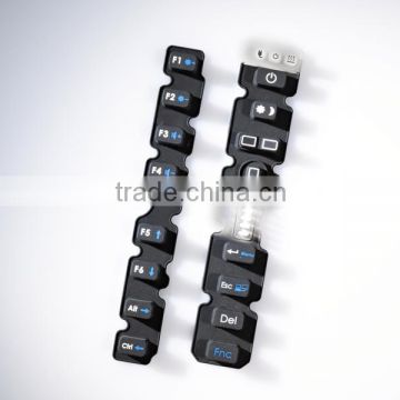 RoHS complied Silicone keypad rubber keyboard backlit keyboard for flexible application