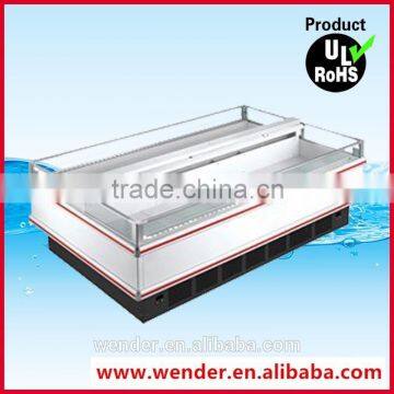 2m double side commercial supermarket display island freezer