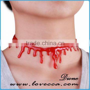 Halloween' Day Decoration Newest design bloody Halloween blood line necklace pendant