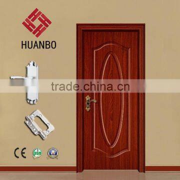 2015 best price wood carved interior wooden door with handle