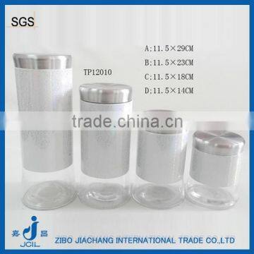 food glass bottles with decal printed stainless steel coating