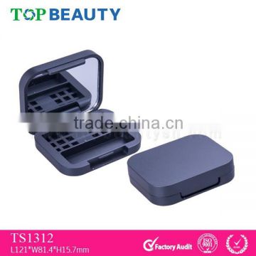 TS1312 Innovative Empty Matt Black With Mirror Eye Shadow Case