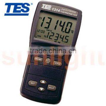 TES-1314 Dual Input K/J/E/T/R/S/N Digital Thermometer