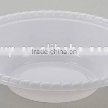 7''(18cm) white round plastic disposable bowl