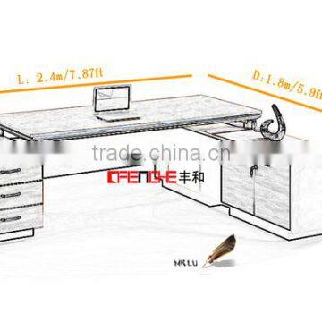 Wood Executive Table Office Furniture General Manager Table Design DK006 photo-3