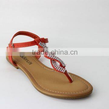 Best selling wholesales women fashion fancy flat sandals with charming chain