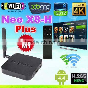 Minix Neo X8-H X8H Plus X8 H Andriod 4.4 Amlogic S812 Quad Core TV Box 2G 16G Bluetooth 4K*2K with Remote