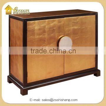 Luxury Gold Leaf Village Market Console Cabinet Table China Manufacturer