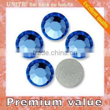 Flat back rhinestones lt sapphire