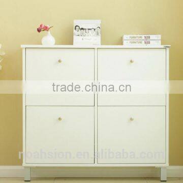 wite melamine 4 door shoe cabinet