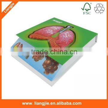 3D Die-cut Diagaonal Memo Pad With Side Custom Printing for Gift photo-3