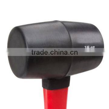 Plastic Mallet, Rubber Mallet Hammer Fiberglass Handle Rubber Mallet, 16-Ounce photo-2