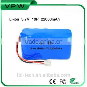 Factory OEM 10P Rechargeable 3.7V 22000mah Li-ion battery
